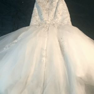 Size 12 mermaid  wedding dress white